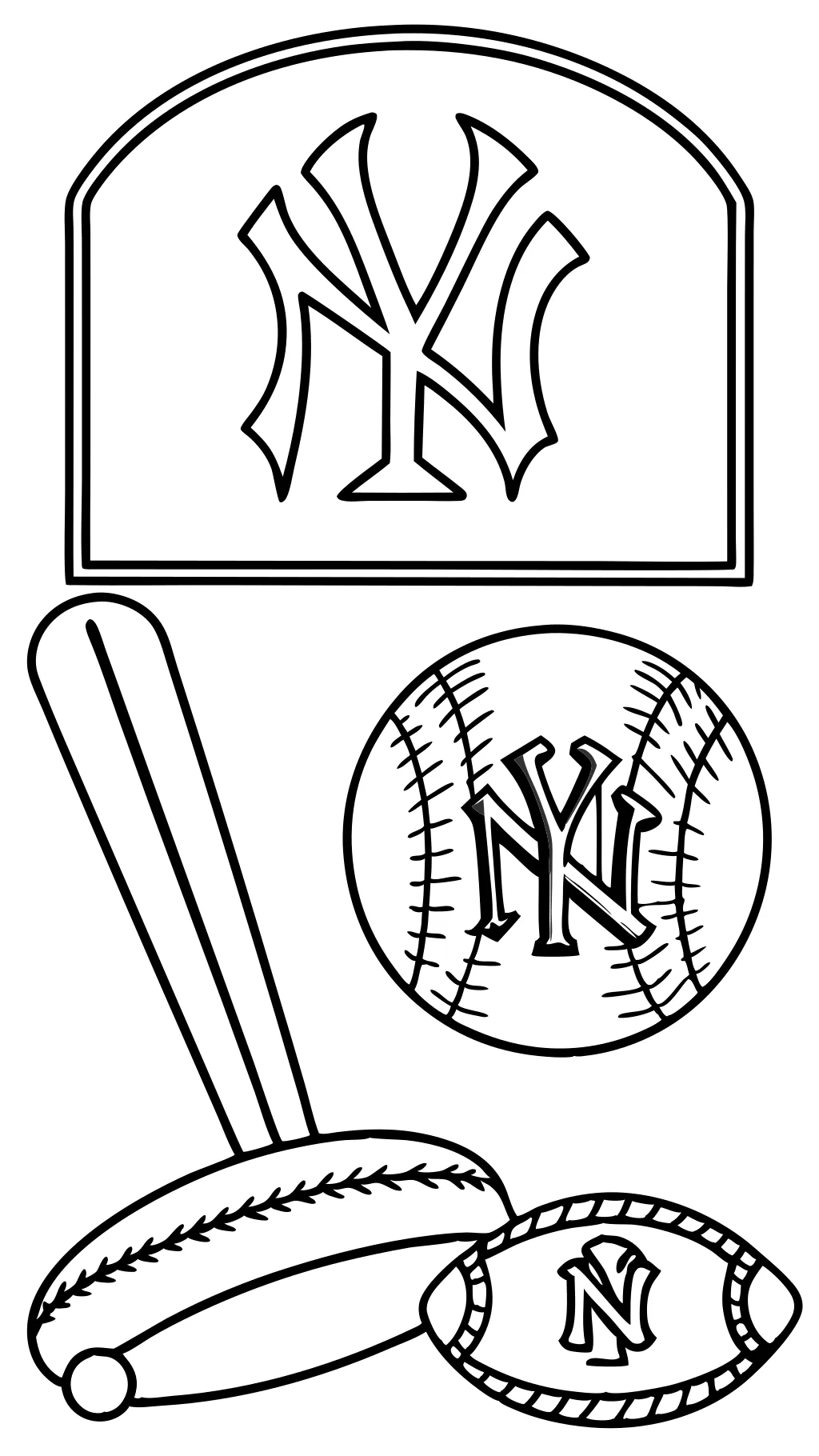 Páginas para colorear de los Yankees de Nueva York